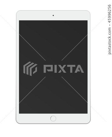 Tablet pc computer with black screen isolated  45996256
