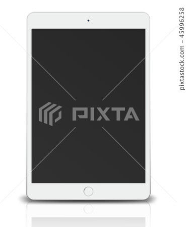 Tablet pc computer with black screen isolated  45996258