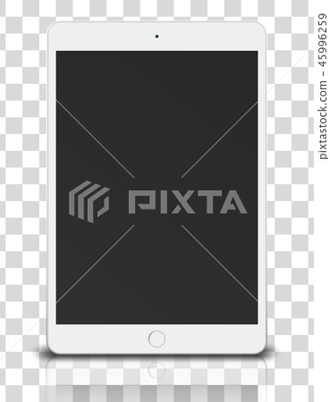 Tablet pc computer with black screen isolated Tablet pc computer with black screen isolated 45996259