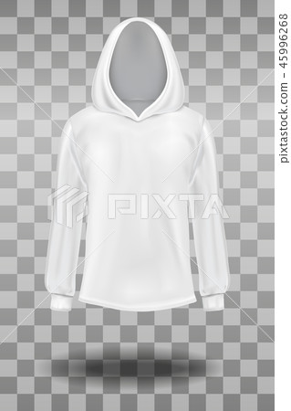 Download White Hooded Sweatshirt Mockup Template Stock Illustration 45996268 Pixta