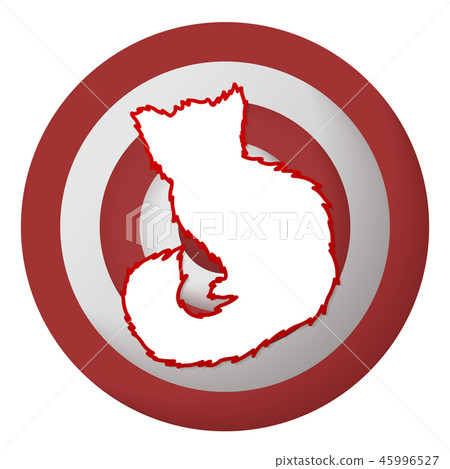 Silhouette of red panda in the center of target 45996527
