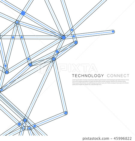 Abstract molecular polygonal vector background with connecting dots and lines 45996822