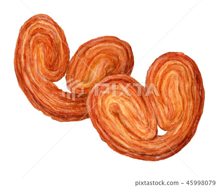 被烘烤的甜點更加獲獎手拉的水彩 被烘烤的甜點更加獲獎手拉的水彩 45998079