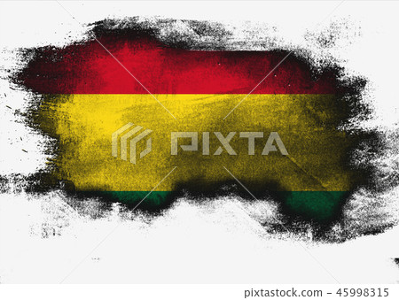 Bolivia flag painted with brush 45998315