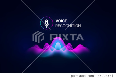 Personal assistant voice recognition . Vector 45998371