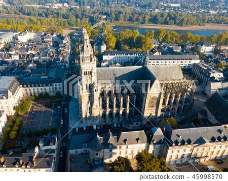 Aerial view on Tours Cathedral 45998570