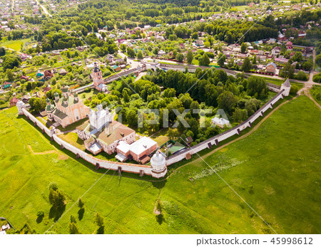 Aerial view of Goritsky Monastery of Dormition in Pereslavl-Zalessky 45998612