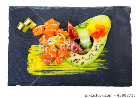 Raw tuna tartare Raw tuna tartare 45998713