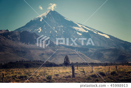 Lanin volcano in the Andes Lanin volcano in the Andes 45998913