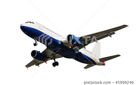 Passenger plane isolated 45999246