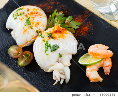 Two spicy fried cuttlefishes 45999313