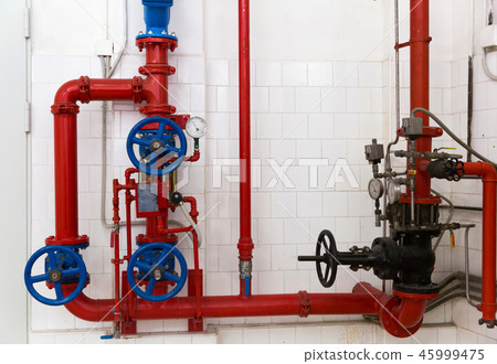Heating system in boiler room 45999475