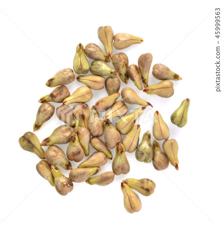 Top view of grape Seed isolated  white background 45999563