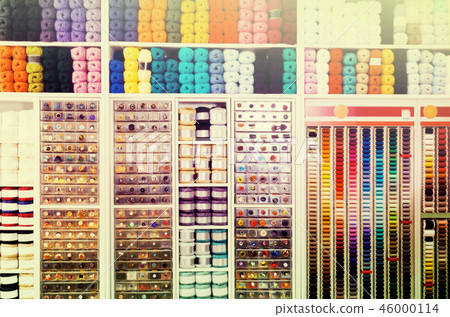shelves with sewing supplies shelves with sewing supplies 46000114