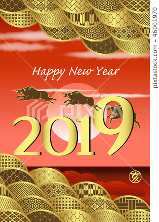 New year's card 2019 46001970