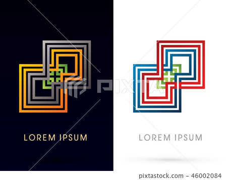 Line Square abstract shape, graphic vector 46002084