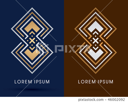 Infinity, Abstract shape Square Box graphic vector 46002092