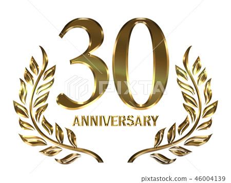 金屬質感30週年桂冠與葉子會徽|週年紀念 46004139