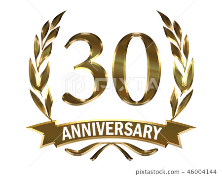 金屬質感30週年桂冠與葉子會徽|週年紀念 46004144