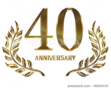 金屬質感40週年桂冠與葉徽|週年紀念 46004145