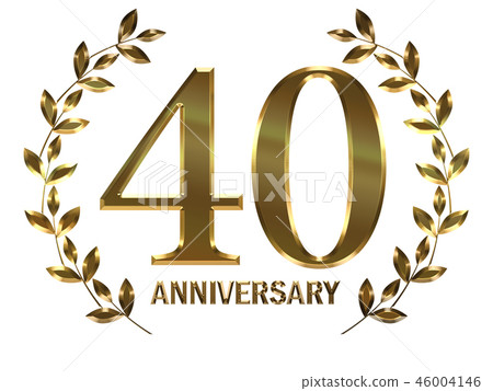 金屬質感40週年桂冠與葉徽|週年紀念 46004146
