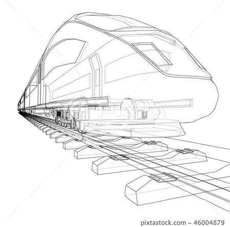 Modern speed train concept 46004879
