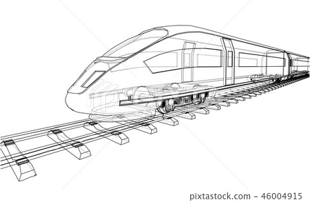Modern speed train concept Modern speed train concept 46004915