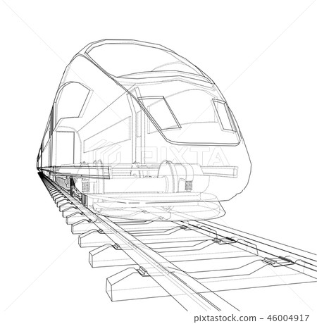 Modern speed train concept Modern speed train concept 46004917