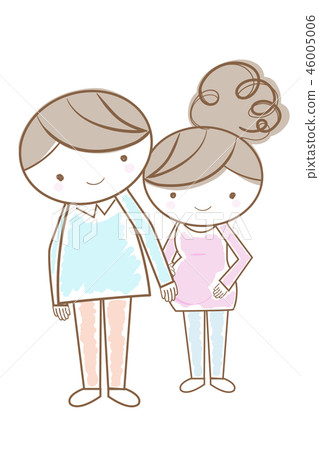 Pregnant woman couple Pregnant woman couple 46005006