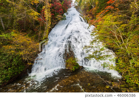 Yudaki Falls in autumn season at Nikko, Japan. 46006386