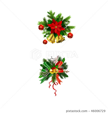 Christmas festive decoration from christmas tree branches 46006729