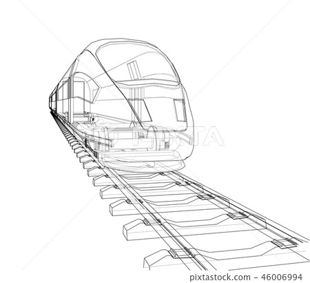 Modern speed train concept 46006994