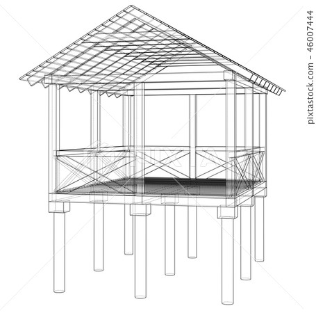 Summer house sketch Summer house sketch 46007444