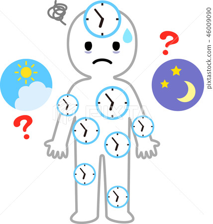 Image of a person whose body clock is crazy Image of a person whose body clock is crazy 46009090
