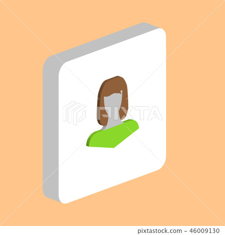 Girl head computer symbol - Stock Illustration [46009130] - PIXTA