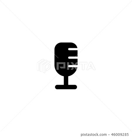 Simple microphone icon Simple microphone icon 46009285