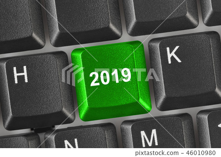 Computer keyboard with 2019 key Computer keyboard with 2019 key 46010980