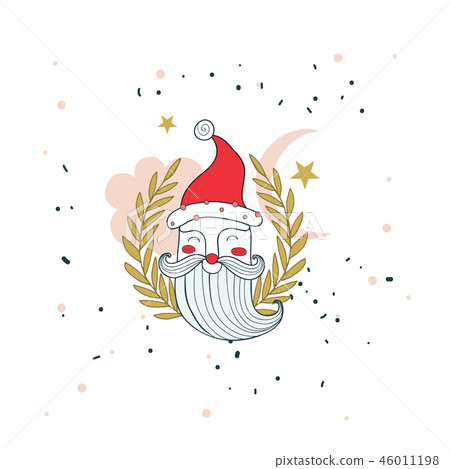 Happy New Year Santa Claus greeting card 46011198