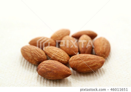 Almond nuts white background Almond nuts white background 46011651
