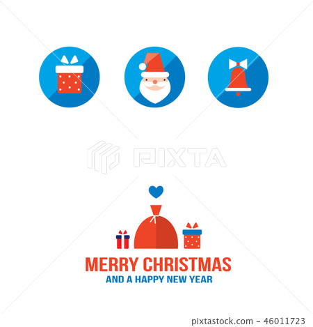 Merry Christmas and Happy New Year greeting card  46011723