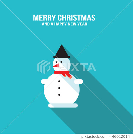 Cute snowman Merry Christmas and Happy New Year Cute snowman Merry Christmas and Happy New Year 46012014
