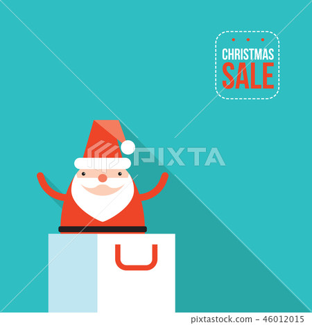 Santa Claus jumping out of shopping bag  46012015