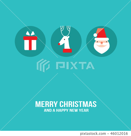 Merry Christmas and Happy New Year greeting card  46012016