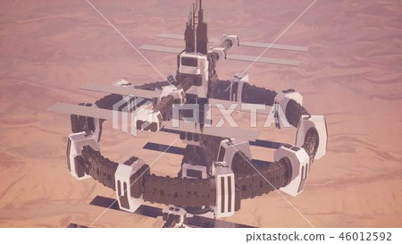 Colony on Mars Planet Colony on Mars Planet 46012592