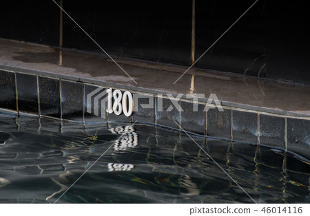 The old black pool has a depth of 180 centimeters. The old black pool has a depth of 180 centimeters. 46014116