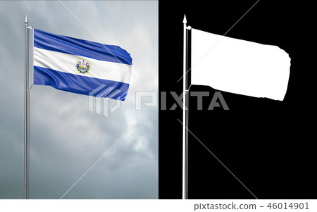 State flag of the Republic of El Salvador  46014901