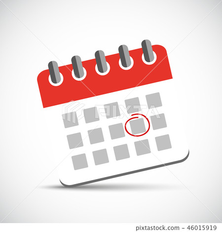 Appointment Circle In A Red Calendar Icon Stock Illustration