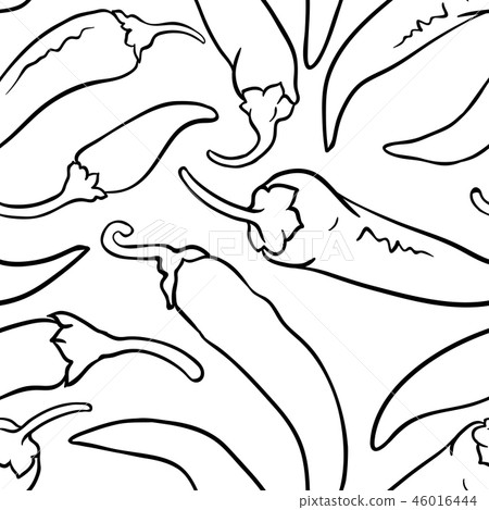cayenne pepper vector seamless pattern cayenne pepper vector seamless pattern 46016444