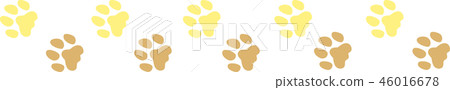 Footprints dog line beige cream yellow 46016678