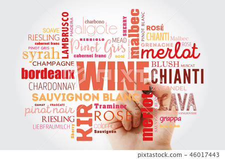 WINE VARIETALS Types word cloud collage WINE VARIETALS Types word cloud collage 46017443